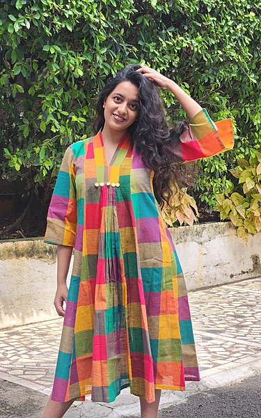 Srivalli's Everyday Flare Dress  - Green Hues
