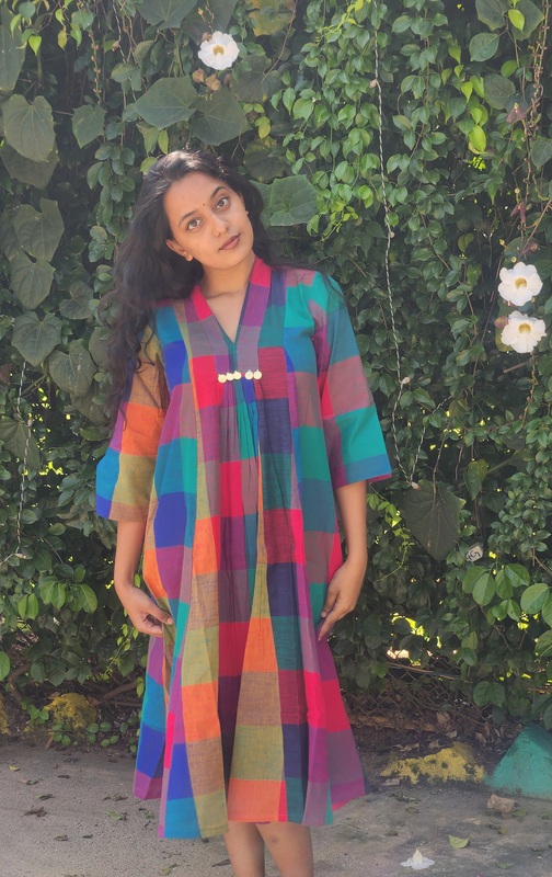 Srivalli's Everyday Flare Dress - Blue Hues