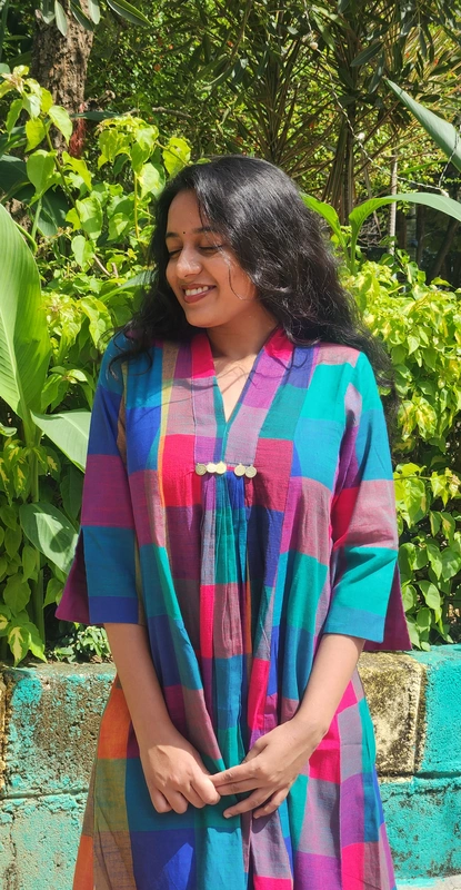 Srivalli's Everyday Flare Dress - Blue Hues