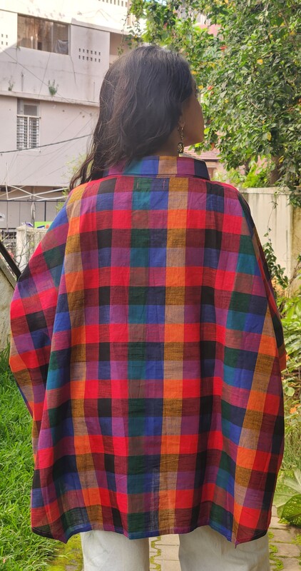 Madhavi's Anti-Fit Shirt - Madras Checks - Black Hues