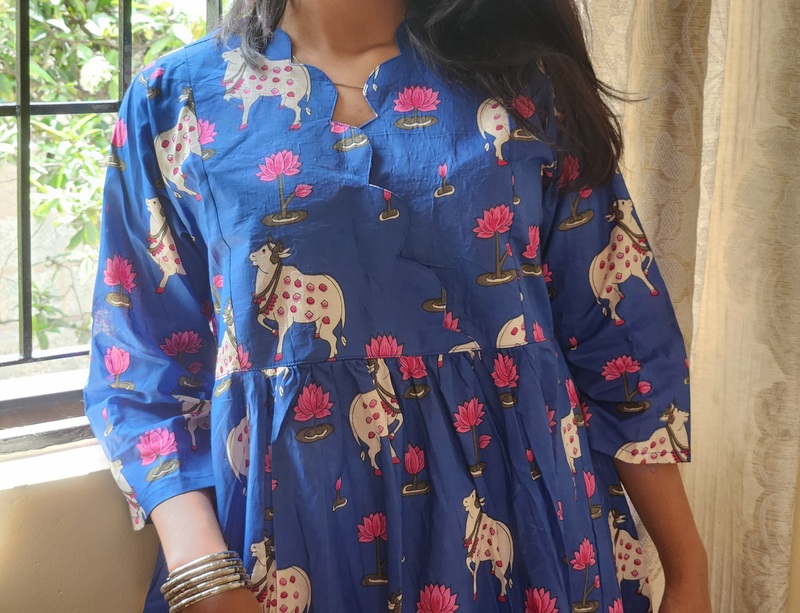 Sitara's Scallop Neck Flare Dress- Lotus & the Cow