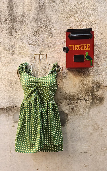 Guddi's Gentle Scrunch Frill Top- Mint checks