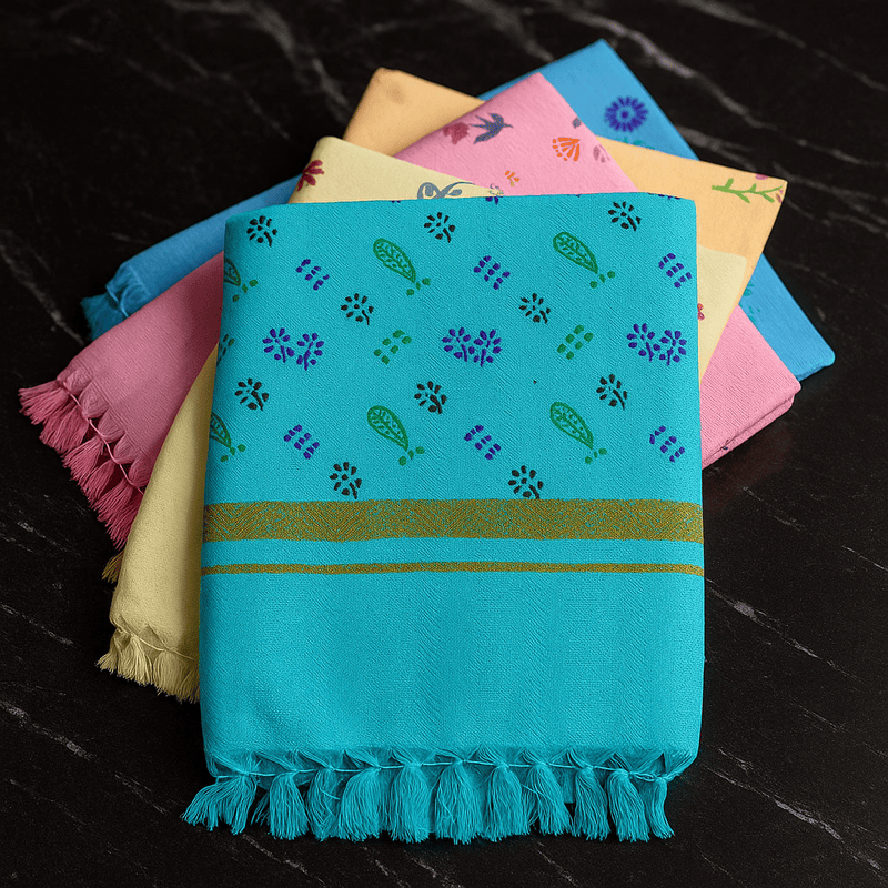 Signature – Radiant Colour Print Cotton Towels (Pack of 2)