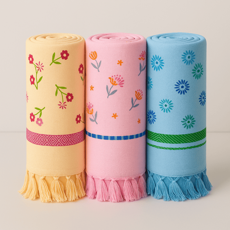 Signature – Radiant Colour Print Cotton Towels (Pack of 2)