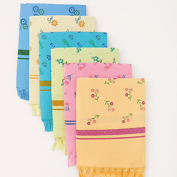 Signature – Radiant Colour Print Cotton Towels (Pack of 2)