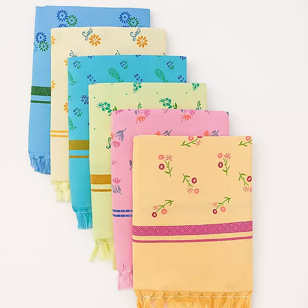 Signature – Radiant Colour Print Cotton Towels (Pack of 2)