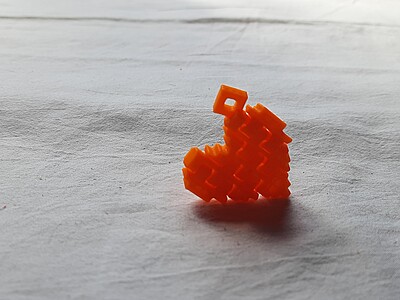 Articulated Pixel Heart Keychain