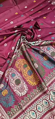 Revival Baluchari  Color Magenta