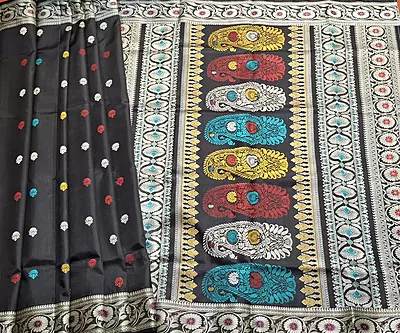 Revival Baluchari  Color Jet black