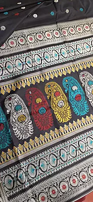 Revival Baluchari  Color Jet black