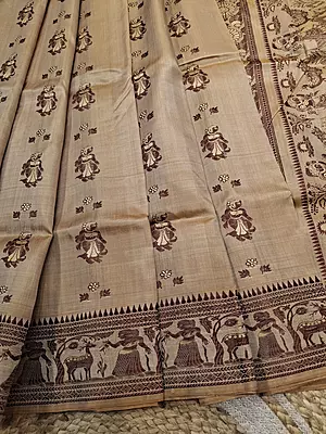 Figure motif Baluchari Color Chandan