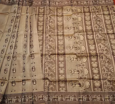 Figure motif Baluchari Color Chandan