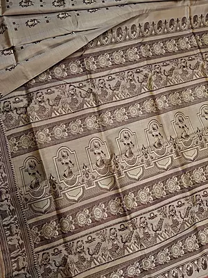 Figure motif Baluchari Color Chandan