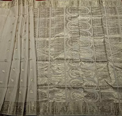 Pure Tassar zari work kadhwa buta Swarnachari