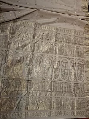 Pure Tassar zari work kadhwa buta Swarnachari