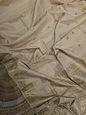 Pure Tassar zari work kadhwa buta Swarnachari