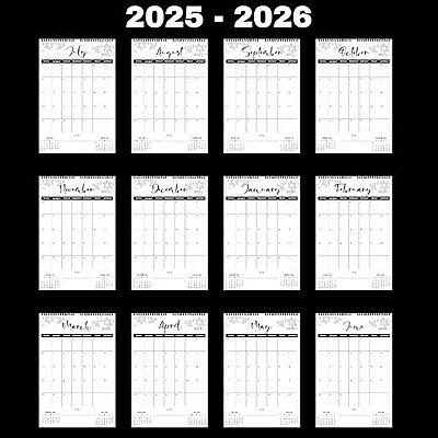 2026–2027 Wall Planner with Coloring Sheets