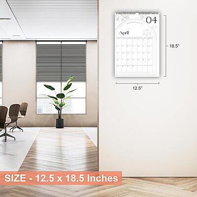 2026 Arch Design Black & White Wall Calendar