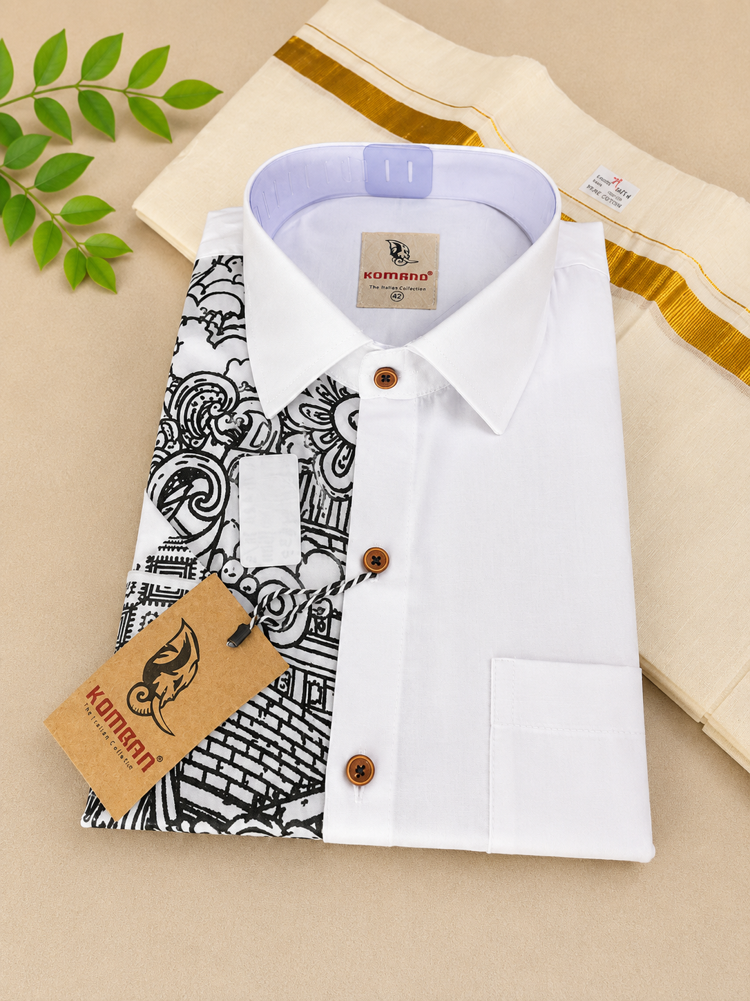 2026 Onam special  Mural shirt mundu combo