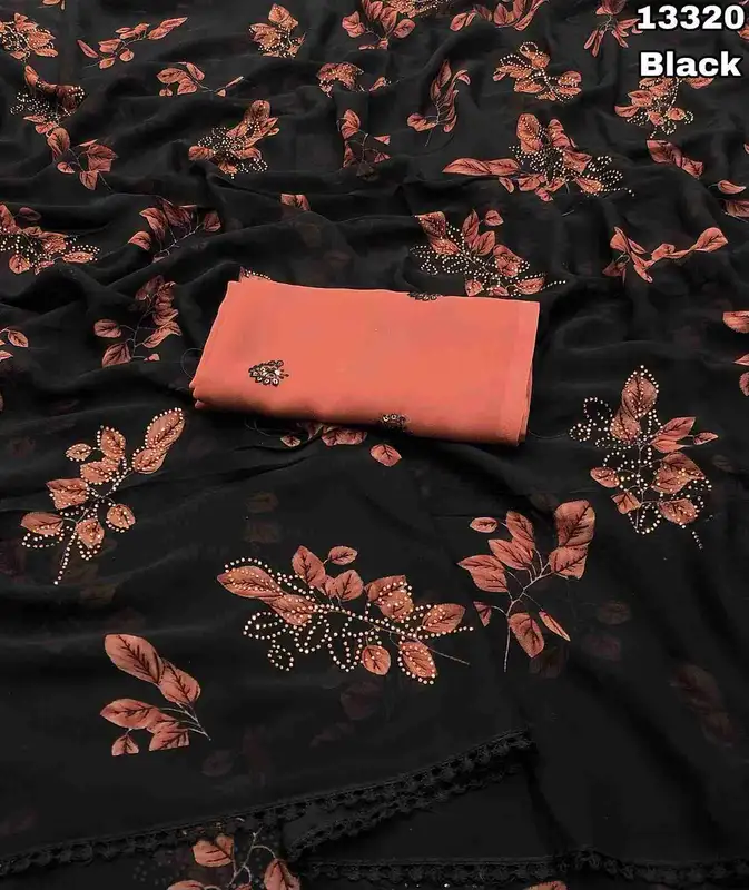 Avni Soft Weightless Chiffon Floral Print Saree
