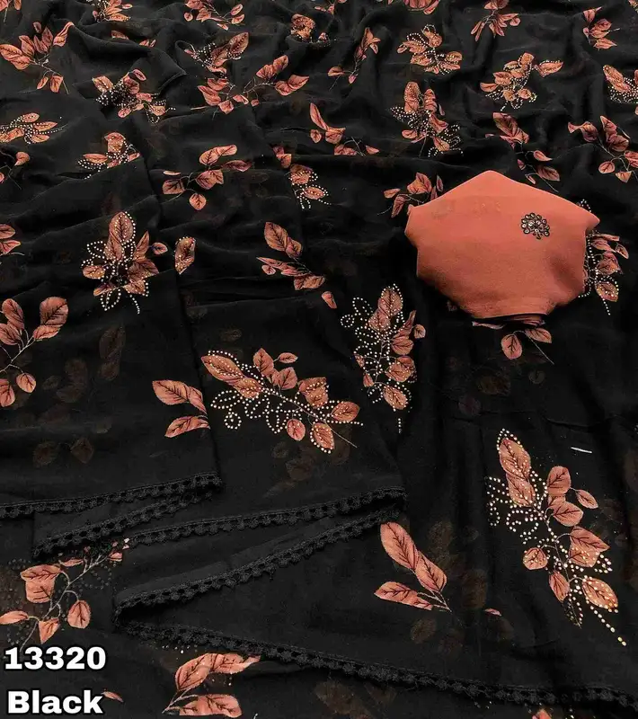 Avni Soft Weightless Chiffon Floral Print Saree