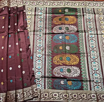 Revival Baluchari  Chocolate colour