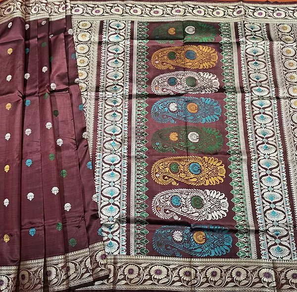Revival Baluchari  Chocolate colour