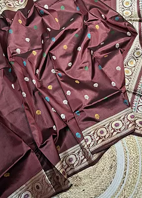 Revival Baluchari  Chocolate colour