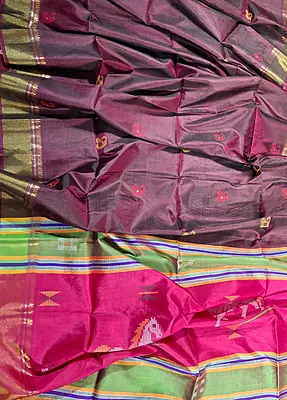 Wine color body kalashetra/kalakshetra saree Wine color body kalashetra/kalakshetra saree