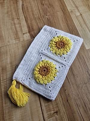 Sunflower Crochet Pouch