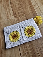 Sunflower Crochet Pouch