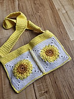 Sunflower Crochet Pouch