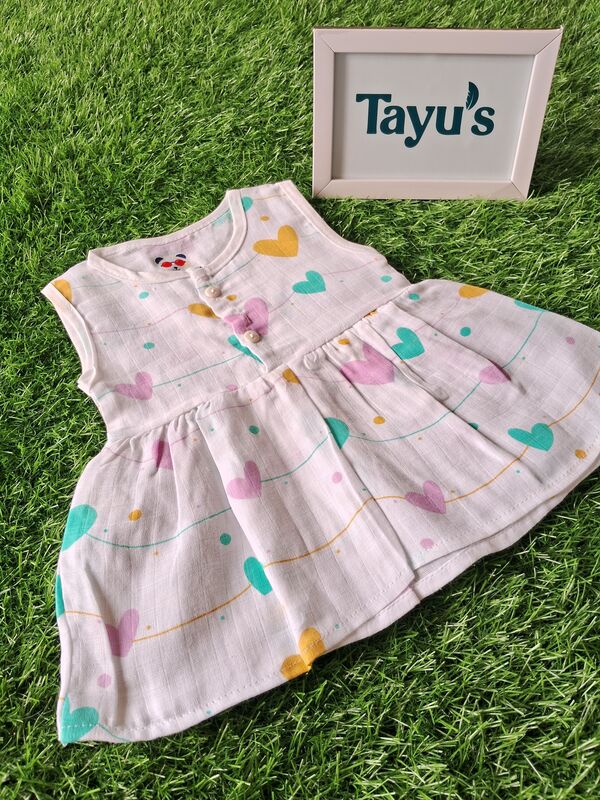Muslin Frocks 0-3 Months (Heart)