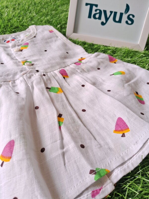 Muslin Frocks ice cream print