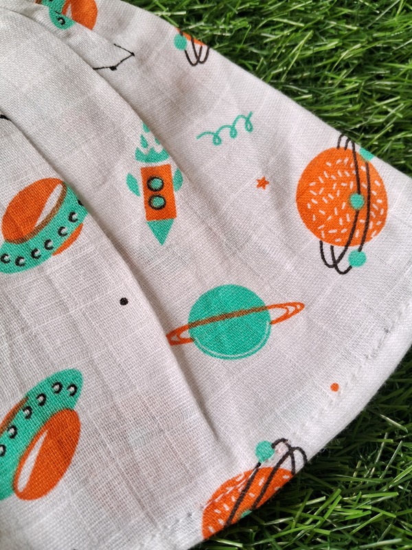 Muslin Frocks 0-3 Months Planets