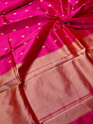Rani Pink No Zari Banarasi Saree Online