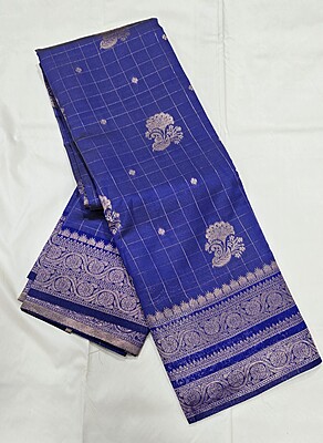 CHECKS MEENA BUTTA BLUE