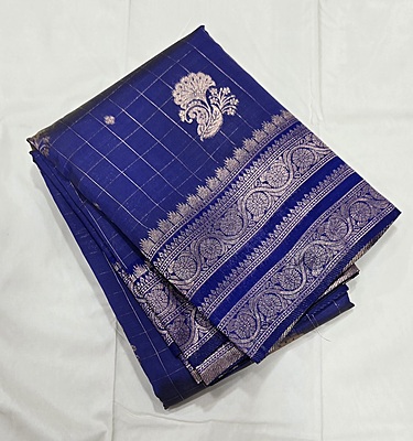 CHECKS MEENA BUTTA BLUE