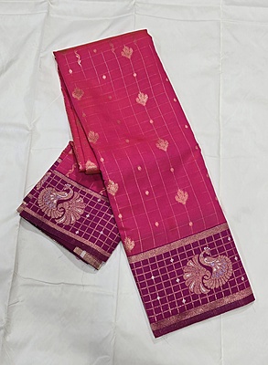 CHECKS MEENA BUTTA PINK