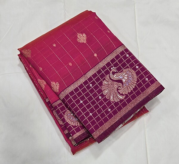 CHECKS MEENA BUTTA PINK