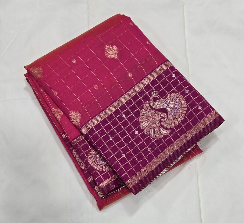 CHECKS MEENA BUTTA PINK