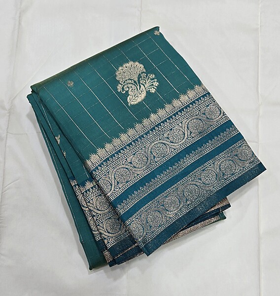 CHECKS MEENA BUTTA GREEN