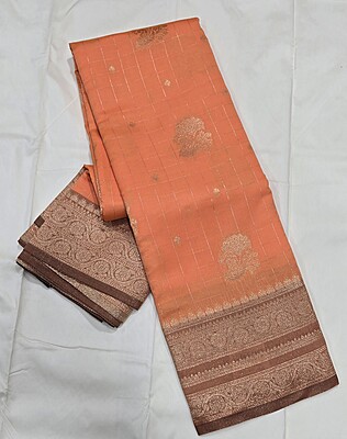 CHECKS MEENA BUTTA LIT ORANGE