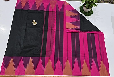 Turning Temple Border Saree