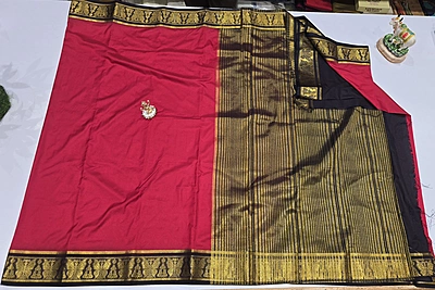 Crape Silk Butterfly Border (id 207)