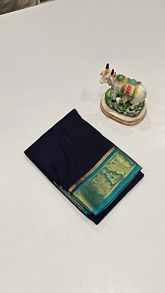 Crape Silk Butterfly Border (id 204)