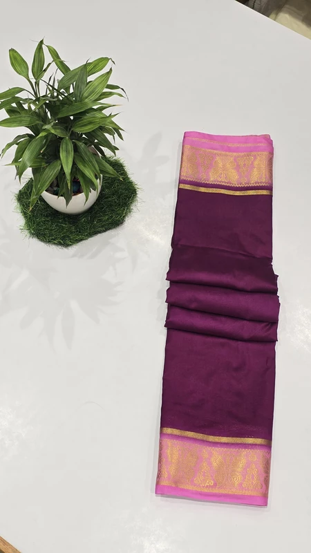 Crape Silk Butterfly Border (id 203)