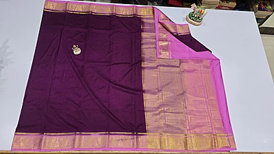 Crape Silk Butterfly Border (id 203)