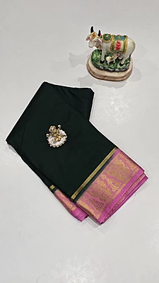 Crape Silk  Butterfly Border