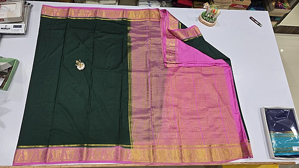 Crape Silk Butterfly Border